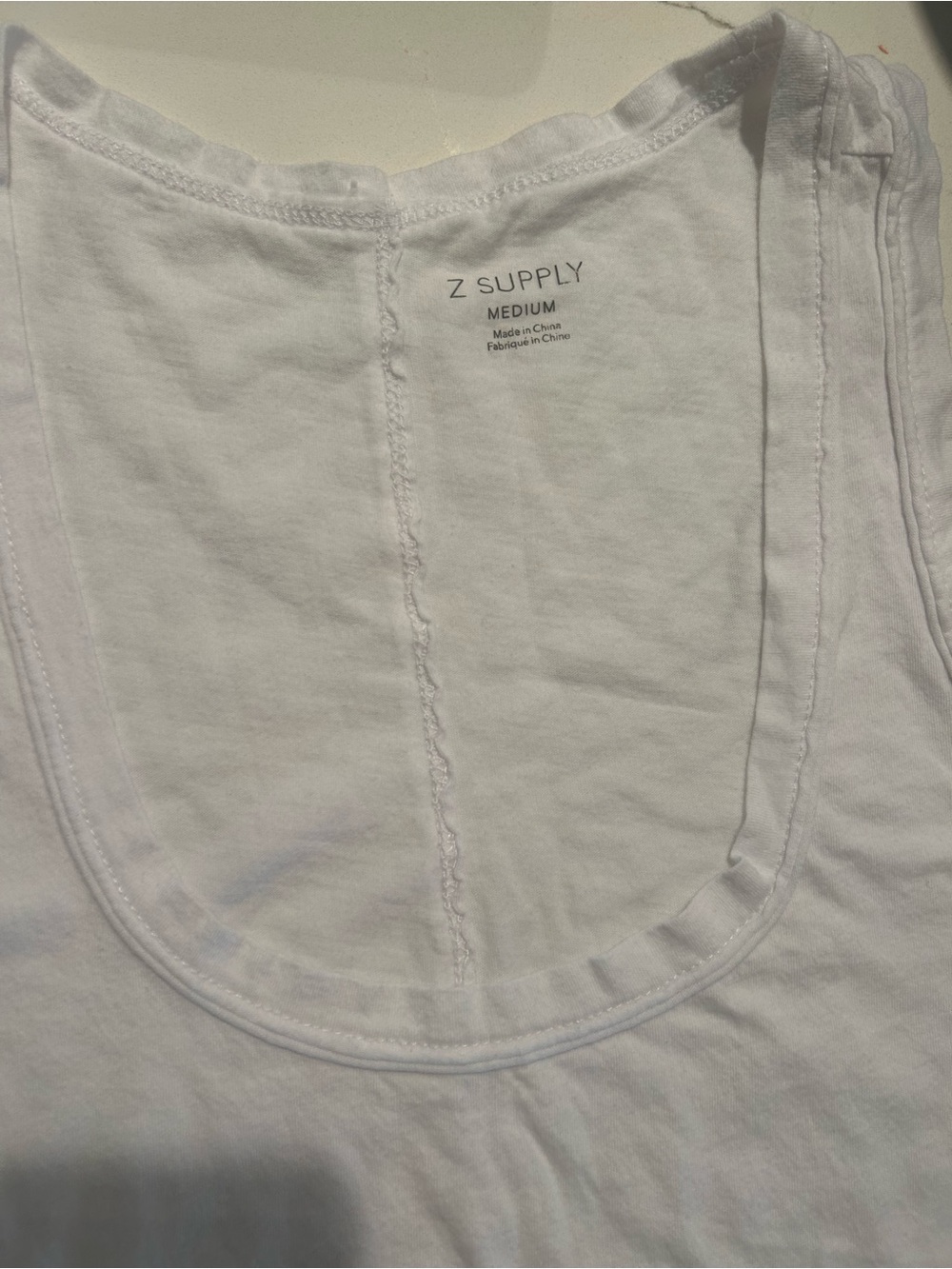 Z Supply Women's Essy Rib Tank White - Picture 7 of 8